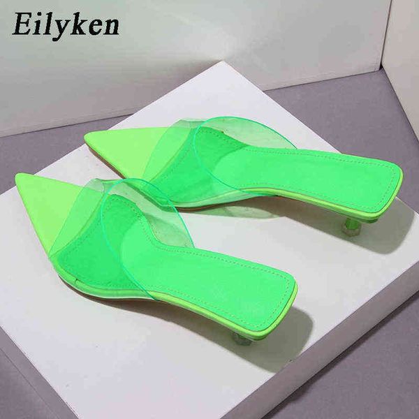 

eilyken summer new pvc transparent women slipper fashion ladies sandal peep toe thin low heel dress pumps, Black