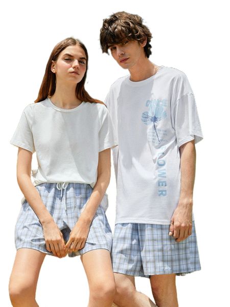

romwe plaid drawstring shorts h9jx#, White;black