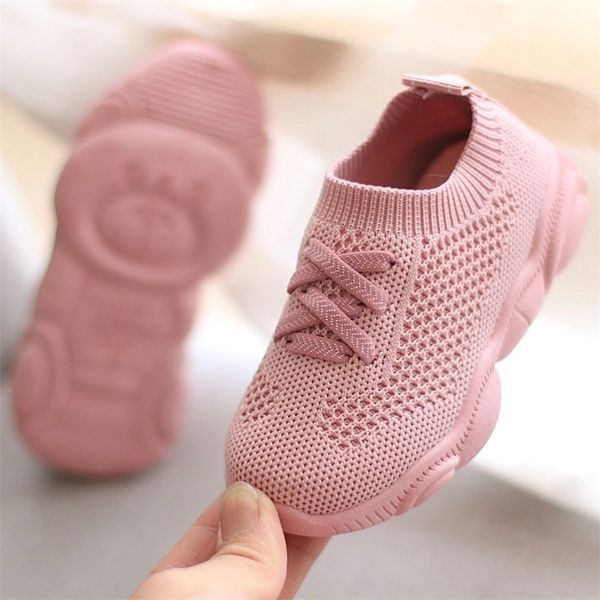 

kids antislip soft bottom baby sneaker casual flat sneakers children size girls boys sports shoes 220721, Black