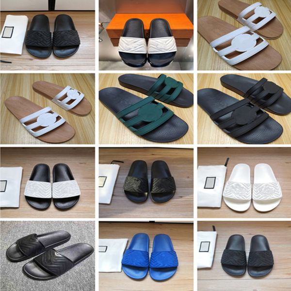 

paris version slides mens womens summer sandals beach slippers ladies flip flops black red white green leisure slider chaussures fashion az8