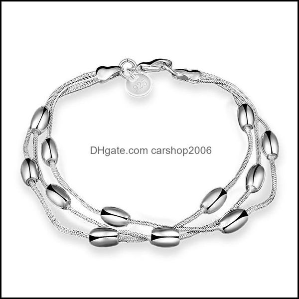

link chain bracelets jewelry sier link clasps olive style cuff bracelet for women girl men party gift fashion wholesale 0065ydh drop delive, Black