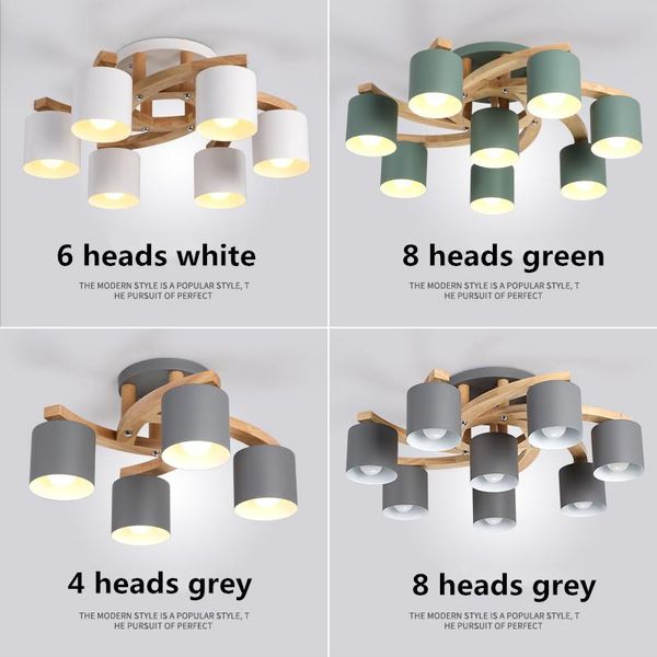 Pendelleuchten Nordic Holz E27 Deckenleuchte Einfache Kunst Eisen Licht Schlafzimmer Wohnzimmer LED Küche Esszimmer Bar Leuchten AvizePe