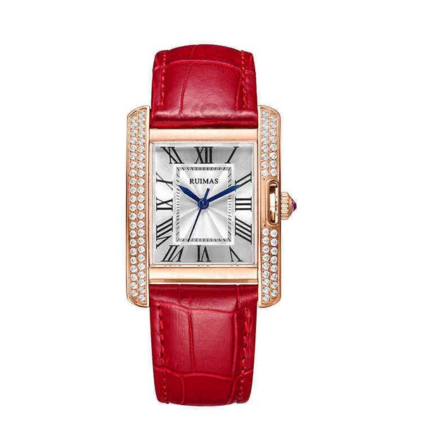 

tank cart fashion women watch waterproof leather strap ladies elegangs watch diamond square automatic, Slivery;golden