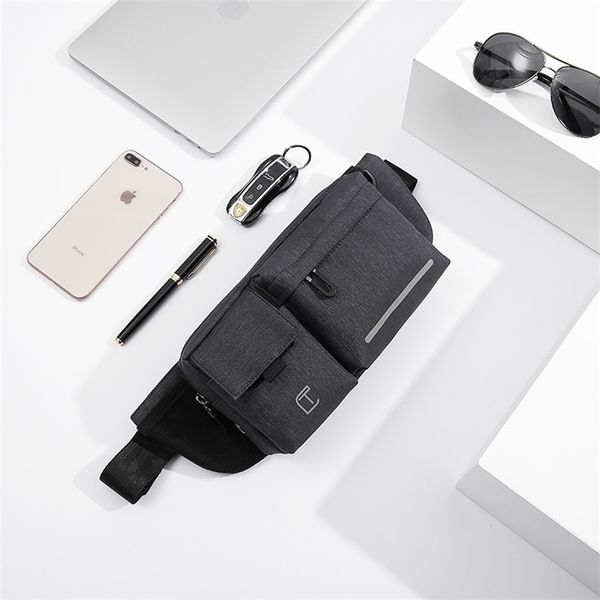 

tangcool men black waterproof waist bags for men fashion cigarette phone case money belt for travel security outdoor waist pack 201118