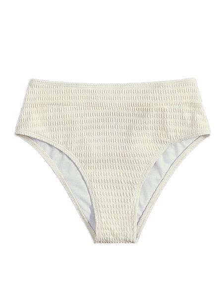 

textured ring linked bikini bottom g0lp#, White;black