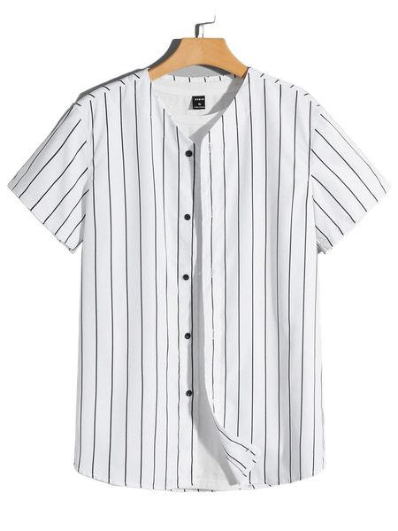 

men pinstriped print shirt z2hc#, White;black