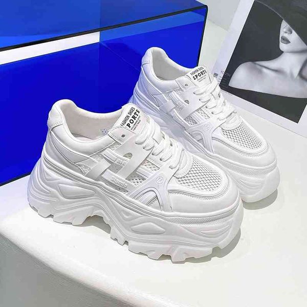 

dress shoes east gate korean version net red thick bottom mesh small white shoes women summer breathable leather daddy byx5, Black