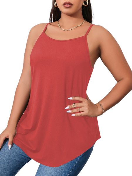 

plus solid cami 78nw#, Black