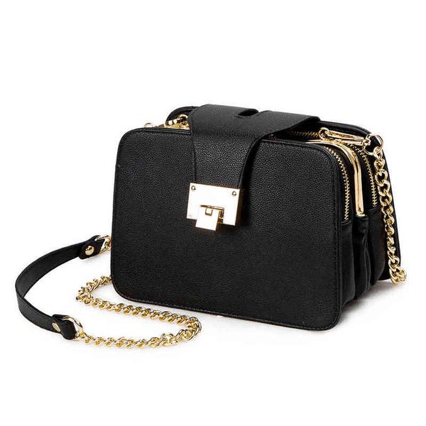 

swdf spring new fashion women shoulder bag chain strap flap designer handbags clutch bag ladies messenger bags with metal buckle