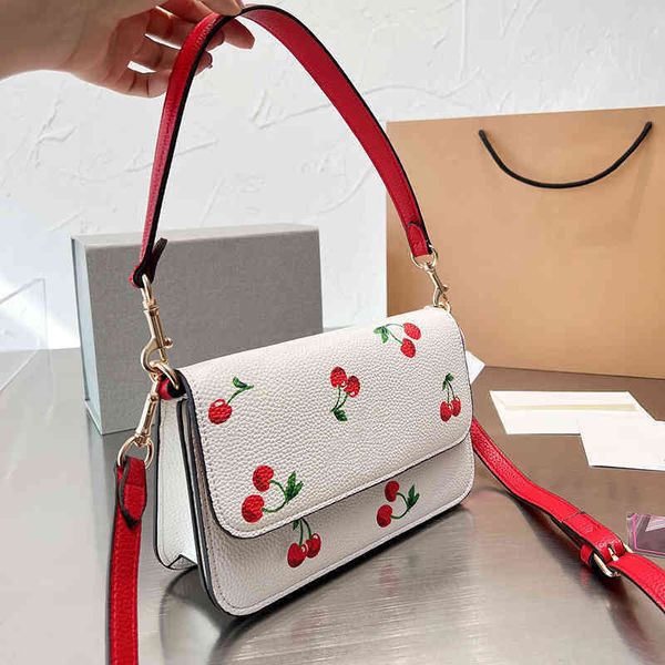 

shoulder bag crossbody bags for women totes new cherry pattern leather designer handbags messenger bags purses bag ladies wallets 220625