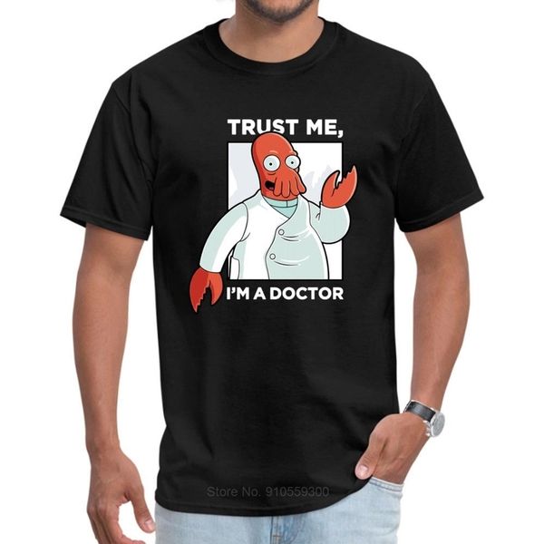 

funny men s t shirts doctor zoidberg who unique t shirt special 100 cotton fabric tshirt trust me i m a cthulhu tees 220705, White;black