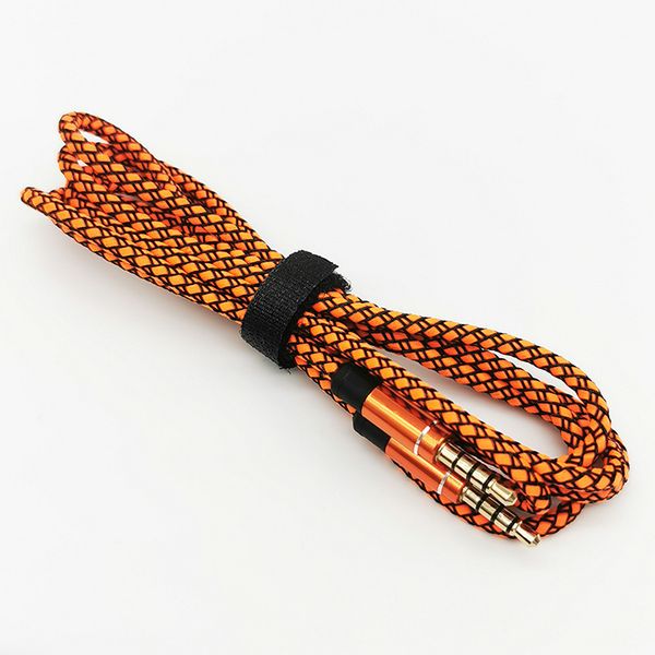 

3m aux extension audio cable metal fabric braided male cables for samsung android phone mp3 speaker tablet pc