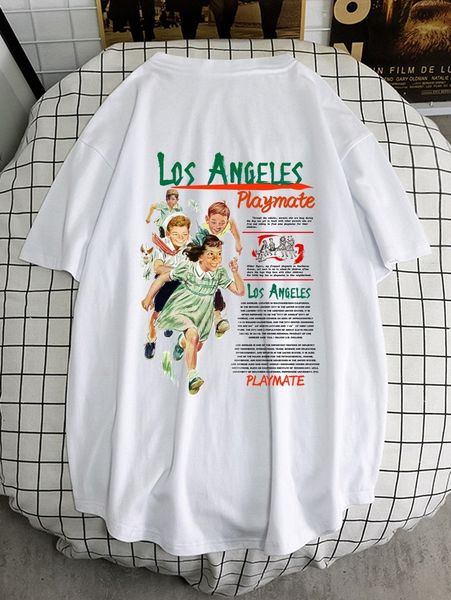 

men slogan and figure graphic curved hem tee 023d#, White;black