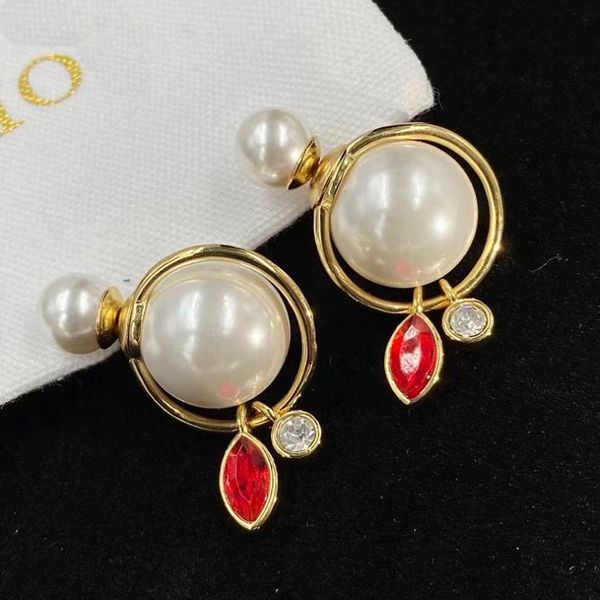 

fashion luxury pearl stud earrings women jewelry wholesale, Golden;silver