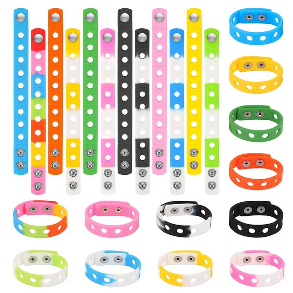 

shoe charm slap snap bracelets for boys and girls birthday baby shower party supplies favors gifts decorations activities awards ameum, Silver