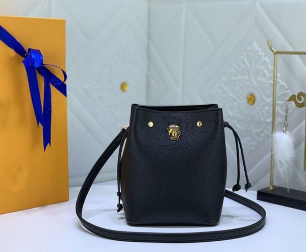 

designer bags nano lockme bucket totes handbags bucket bag women genuine leather shoulder crossbody wallet hardware interior pocket drawstri