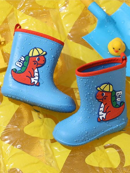

girls cartoon graphic rain boots she, Black;grey
