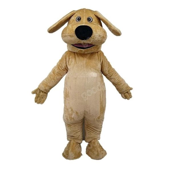 

performance lovely brown dog mascot costumes halloween fancy party dress cartoon character carnival xmas advertising birthday party costume, Red;yellow