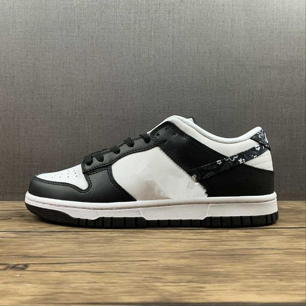 

shoes skateboard dnks low black paisley black/white skateboarding leisure outdoor sneakers sports ship