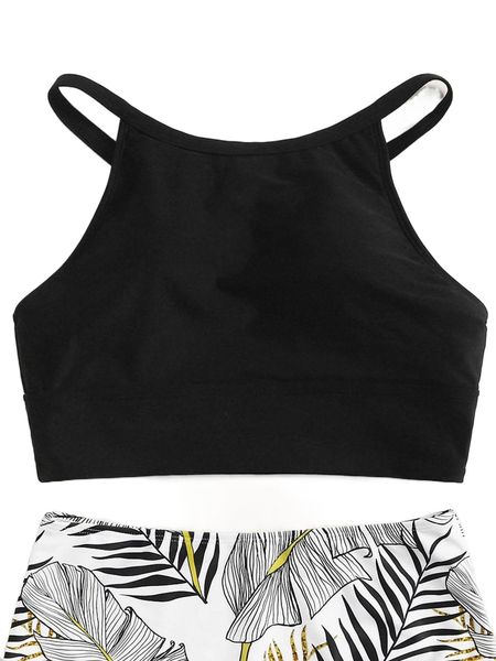 

plus solid backless bikini p9qh#, Black