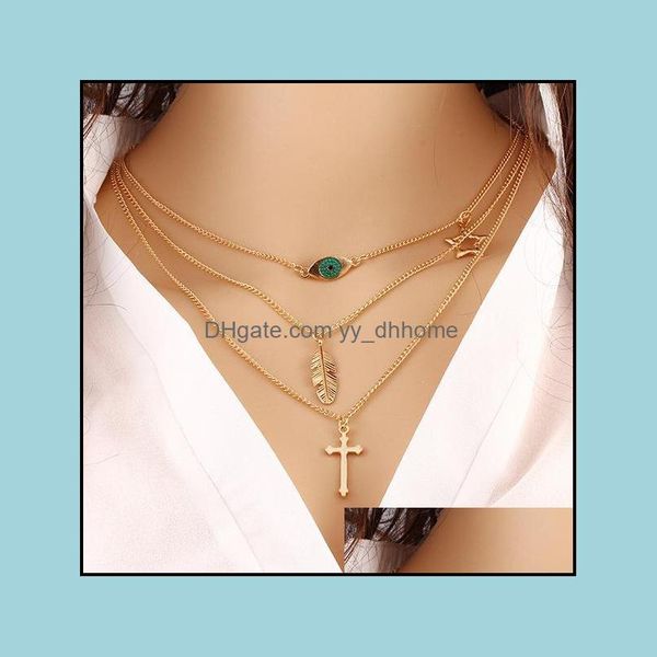 

pendant necklaces fashion infinity wedding party event 18k gold plated chain elegant jewelry beautifly cr yydhhome drop deli yydhhome dhpp8, Silver