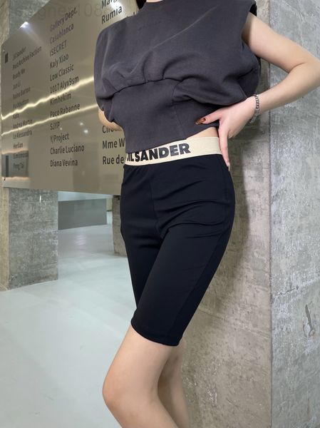 

women's pants & capris designer 22 new summer cycling pants in early spring 100 with casual breathable elastic webbing letter embroider, Black;white