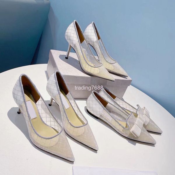 

dress shoes high heels spring mesh pointed dinner evening dress wedding wedding temperament shallow mouth women's shoes, Black