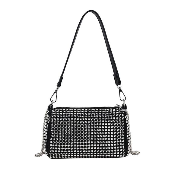 

bright diamond bag women's 2022 new summer versatile chain messenger bag small one shoulder armpit bag #22