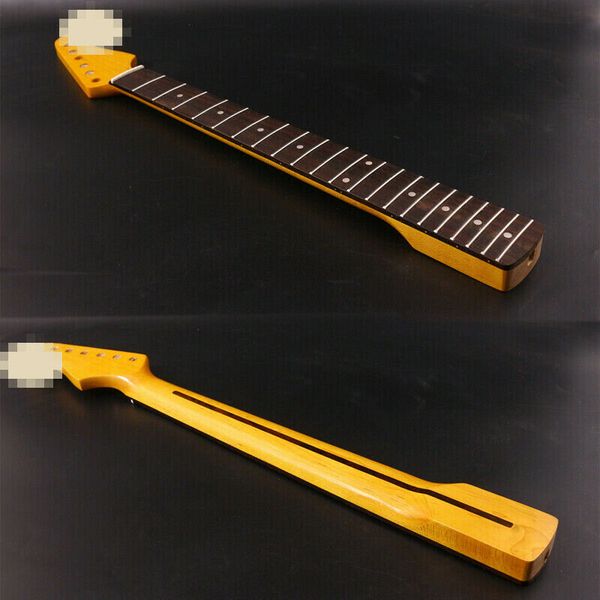 

yellow paint electric guitar neck 21fret 25.5inch maple rosewood fretboard #s2