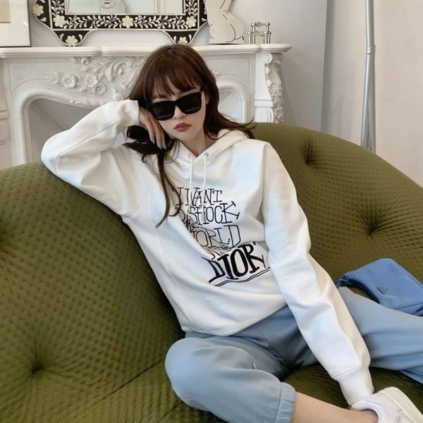 

spring and autumn new d austrian alphabet printed hoodie men's women's same fashion br couple's sweater students' thin, Black