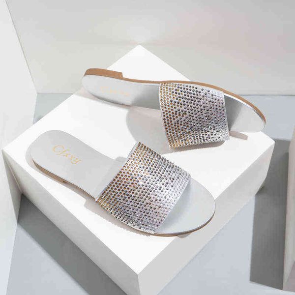 Hausschuhe Slides Damen Schuhe Mode Mosaik Aquarell Diamant Strand Sandalen Sexy