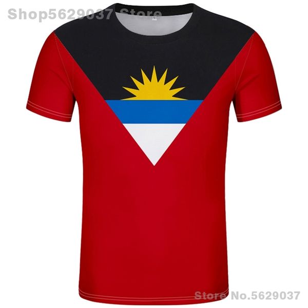 

antigua and barbuda t shirt custom made name number red gray white ancient clothing tees atg country t-shirt nation ag 220702, White;black