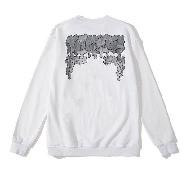 

classic loose mens offs sweatshirts designer fashion hoodies pullover hip hop oil paint back arrow x men women hooded casual hoodie jackets, Black