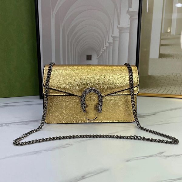 

chain crossbody shoulder bags snake head hardware mini purse women handbags genuine leather