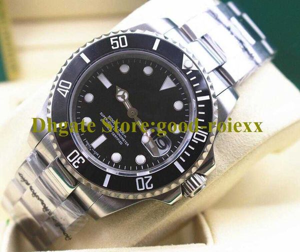 

4 colors men's crown watch automatic sapphire green black ceramic bezel 40mm men glidelock clasp watches 116610 dive sport wristwatches, Slivery;brown