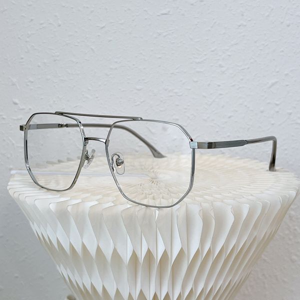

2022 new double beam silver sunglasses metal frame toad frame men and women trend ultra-light flat mirror, White;black