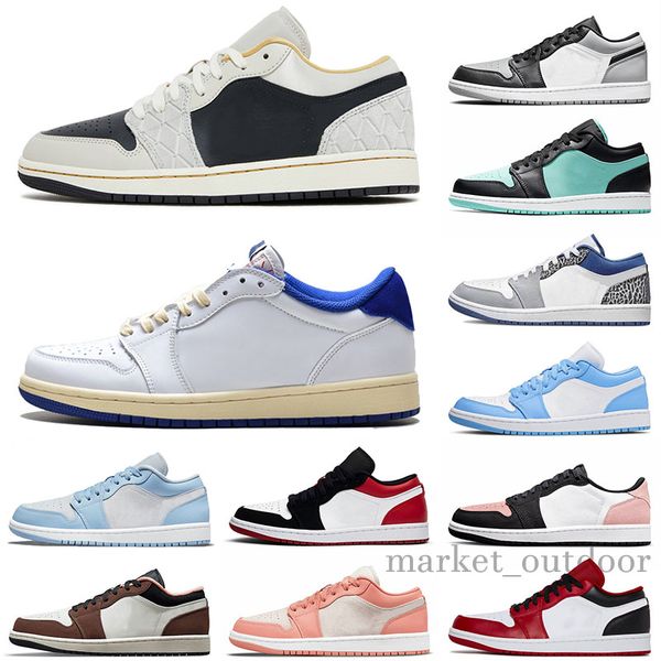 

jumpman women original basketball shoes marina blue aluminum sneakers light madder root bleached coral 1s beaded shadow toe sports 1 low men, White;red