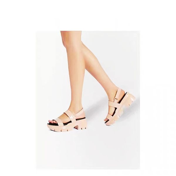 

2022 comfortable 1:1 pink, velcro sandals, Black
