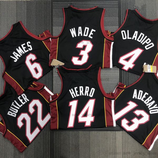 

printed diamond 75th anniversary basketball 6 james jerseys new black 3 dwyane 22 jimmy wade butler 4 victor oladipo 13 bam adebayo 14 tyler, Black;red