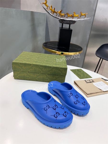

2022 womens men fashion embroidered canvas designer slides slip on slippers canvas covered platform sandals, Black