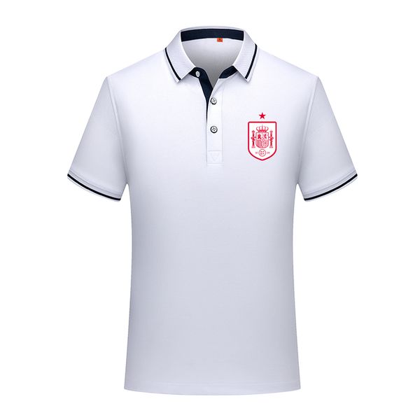 

spain national team fans men polo shirt summer mens business casual men's sports run short sleeve soccer polos shirts football trainin, Black