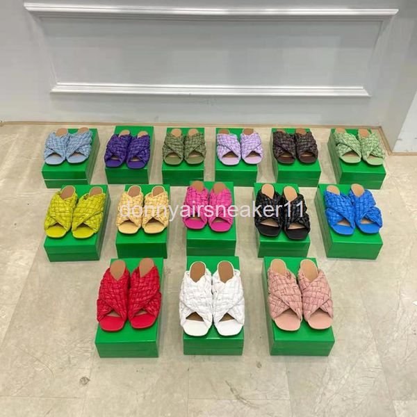 

slippers sandals leather stiletto banquet woven women's open toe shoes, Black