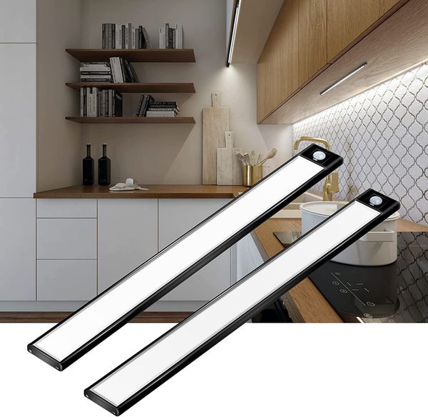 Sensore di movimento della luce notturna sotto l'illuminazione dell'armadio Lampada da interno per armadio da camera da letto con magnete ultra sottile