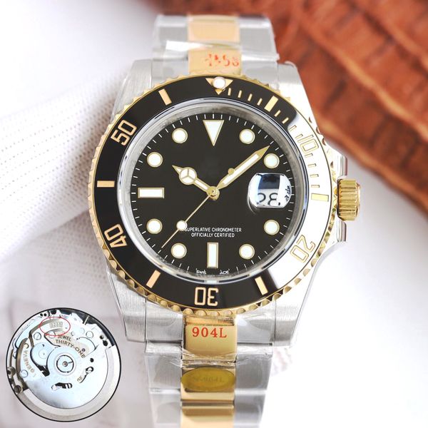 

men's watch n factory v11 edition eta 3235 sapphire ceramic sports diving luminous automatic watch waterproof 10atm sport 904l stainles, Slivery;brown