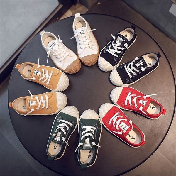 Unisex Toddler Boy Sneaker Candy Color Girls Scarpe casual Slip On Elastic Band Sheos Kids Falt Canvas Shoes School LJ201202