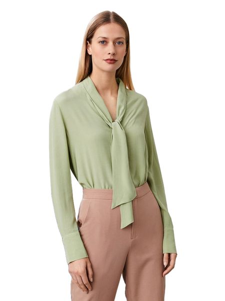 

motf premium viscose tie neck x41z#, White