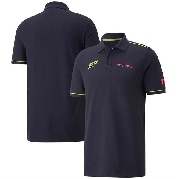 

summer f1 racing team uniform men's short sleeve lapel t-shirt polo shirt same custom racing suit