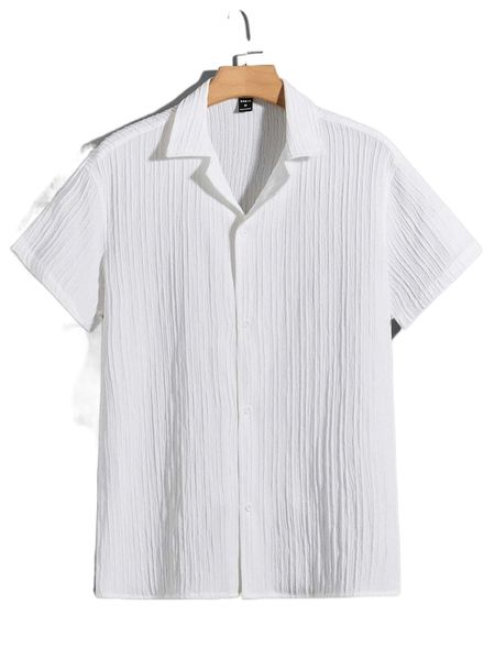 

men solid button up shirt l9cj#, White;black