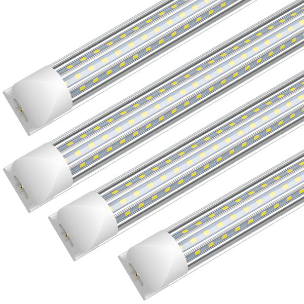 US -Stock 4ft LED -Ladenrohrlicht für Garage 60W 6000K Kühle Weiße D Form ohne Ballast T8 Integrierte Gerät für Decke unter Schrank Kellerkühlerbeleuchtung