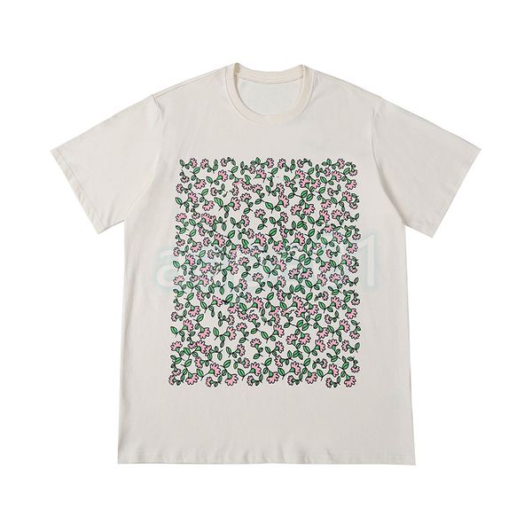 

men womens t shirts fashion flower print short sleeve tees designer mens high street white pink shirt couples clothing asian size s-2xl, White;black